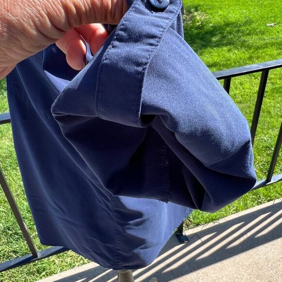 CHICO’s navy button down shirt, long sleeve. Women's size 2, (L-12) - Picture 9 of 9